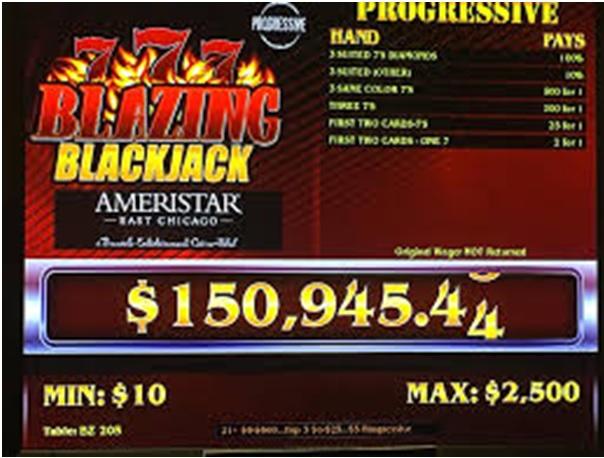 Blazing Blackjack Jackpot game
