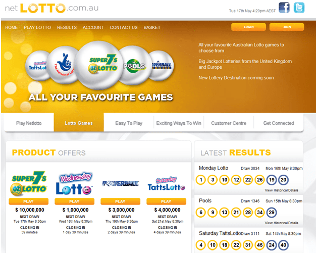 Netlotto Official lottery agent of Australia